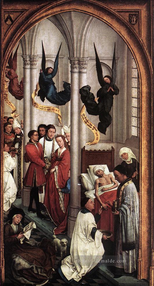 sieben Sakraments rechten Flügel Rogier van der Weyden Ölgemälde